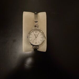 Fossil Silver Women's Bracelet Watch with White Dial